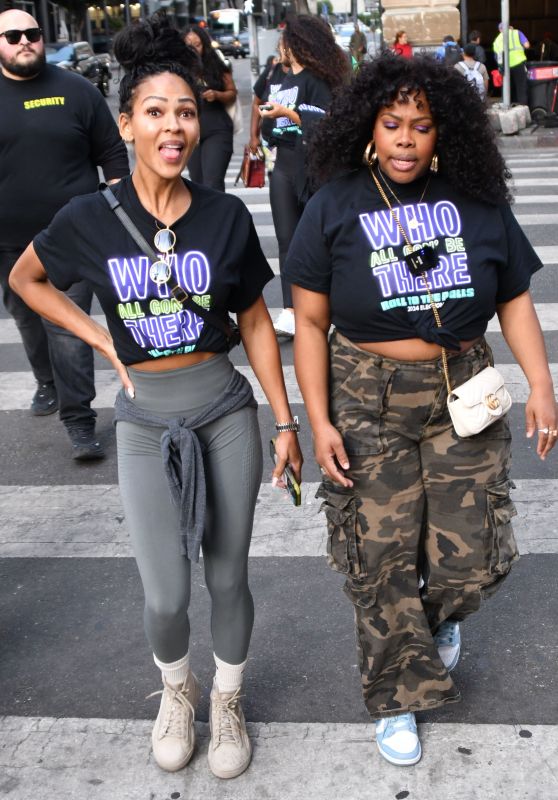 Amber Riley & Megan Good Rock the Vote in LA on 05-11-2024