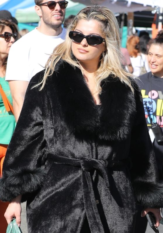 Bebe Rexha Stays Cozy in Black Fur Coat at Studio City Farmers Market [11-10-2024]