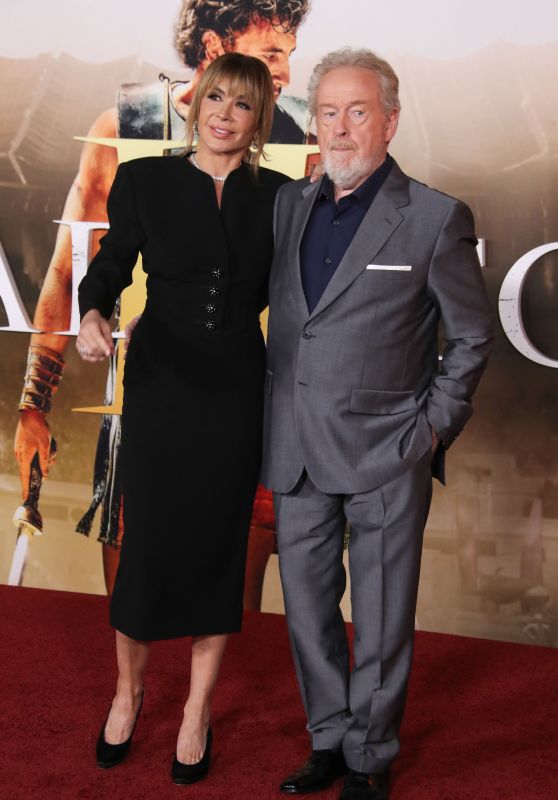 Giannina Facio and Ridley Scott at "Gladiator II" Los Angeles Premiere