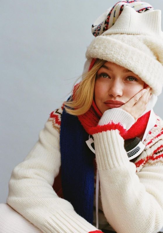 Gigi Hadid Models Cozy Glamour in Guest in Residence Winter 2024 Collection