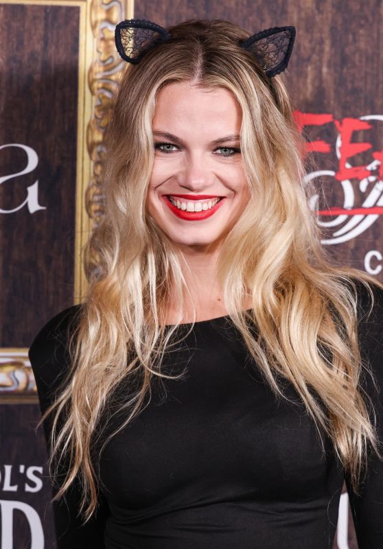 Hailey Clauson Haunts the Red Carpet at Darren Dzienciol’s Haunted Hotel Party in Los Angeles [01-11-2024]