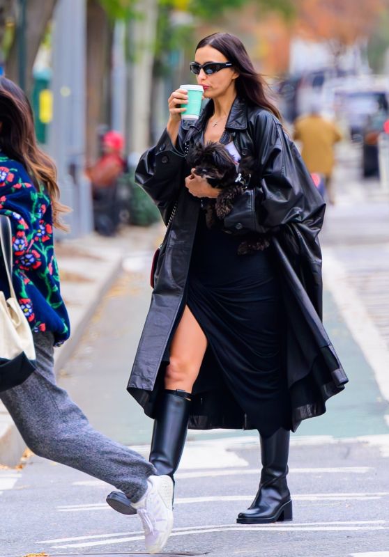 Irina Shayk and Pup Enjoy a NYC Stroll [11-20-2024]