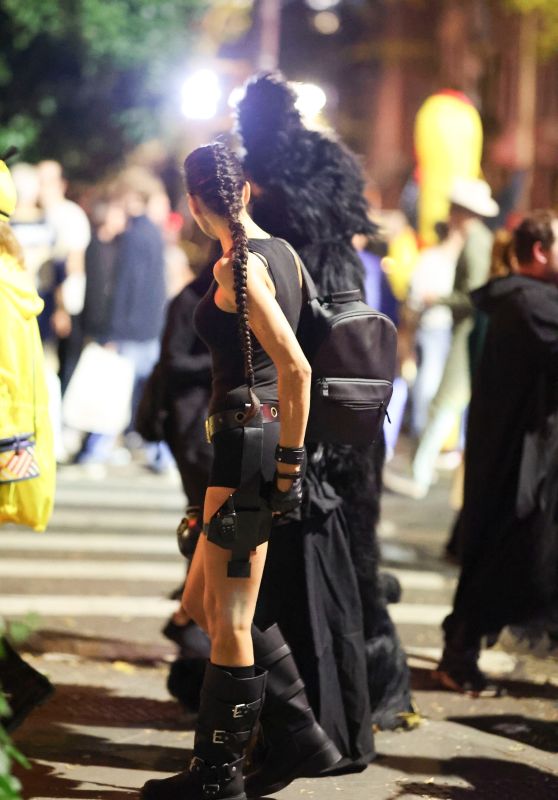 Irina Shayk Channels Lara Croft for Halloween Fun in NYC [10-31-2024]