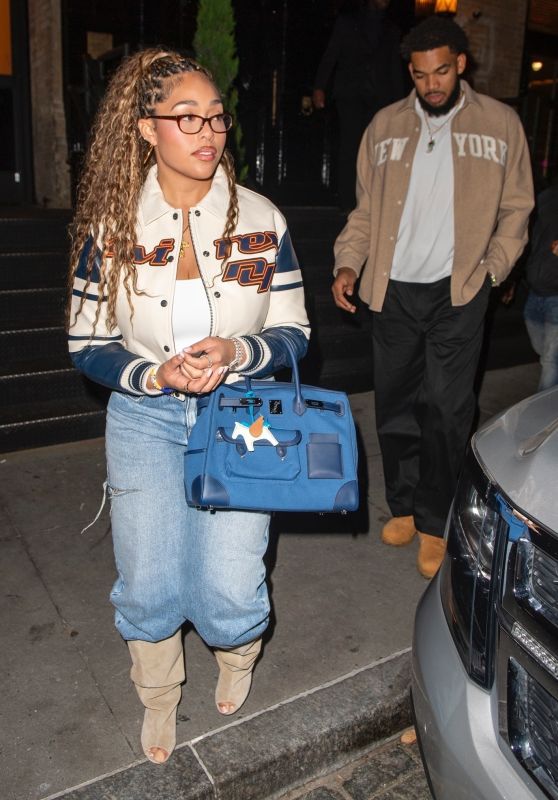 Jordyn Woods and Karl-Anthony Towns Exit Date Night in NYC [11-09-2024]