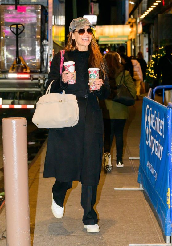 Katie Holmes Arrives at Ethel Barrymore Theatre in NYC [11-26-2024]