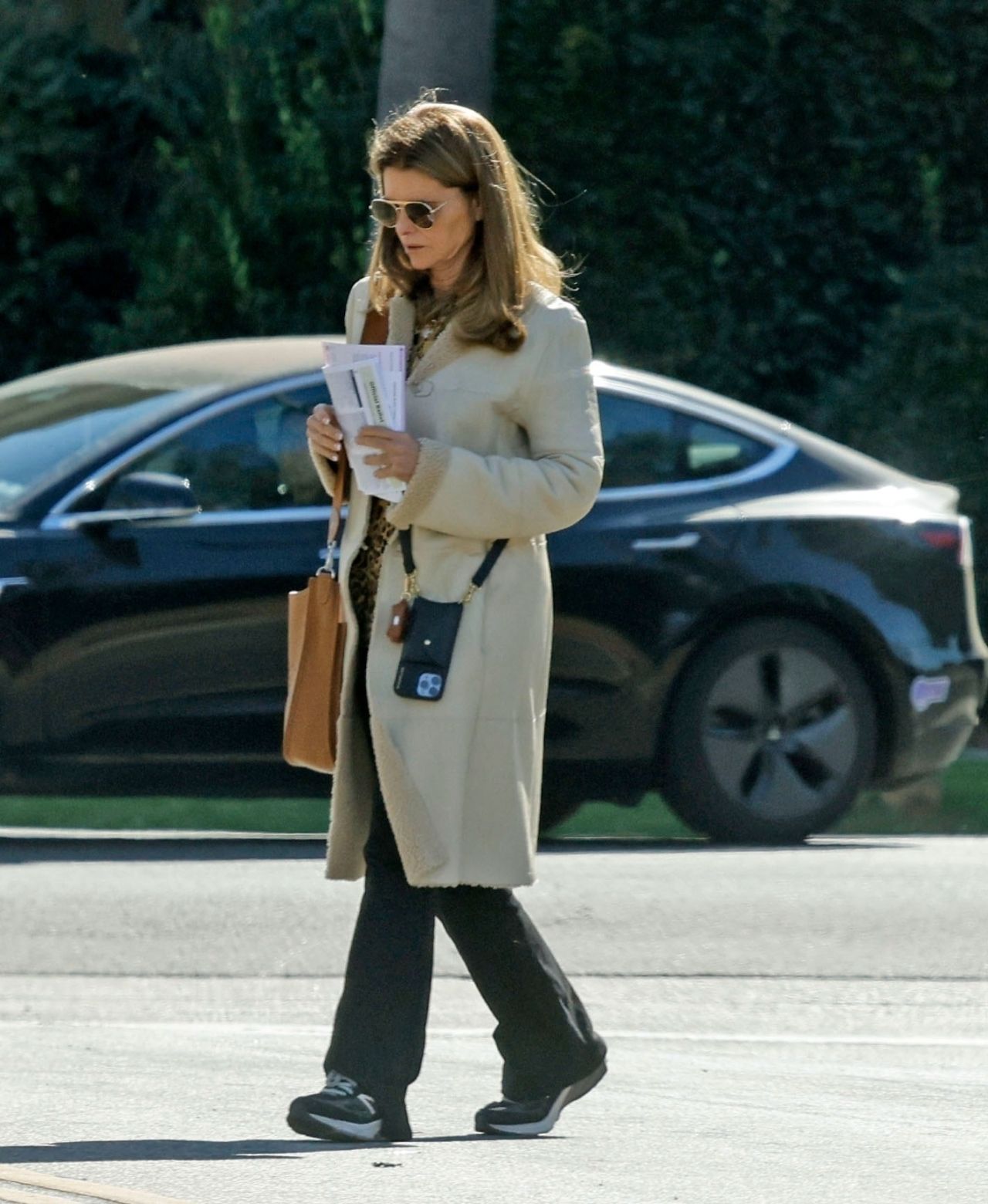 Maria Shriver Votes in Los Angeles Actress and Activist Exercises