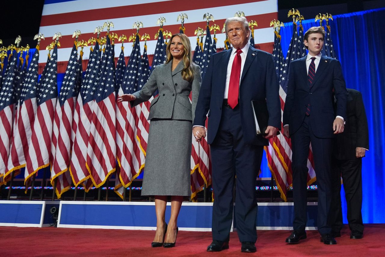 Melana Trump and Husband Attend Election Night Event in Palm Beach [11