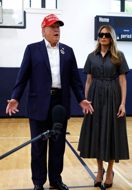 Melania and Donald Trump Vote in 2024 Presidential Election [11-05-2024]