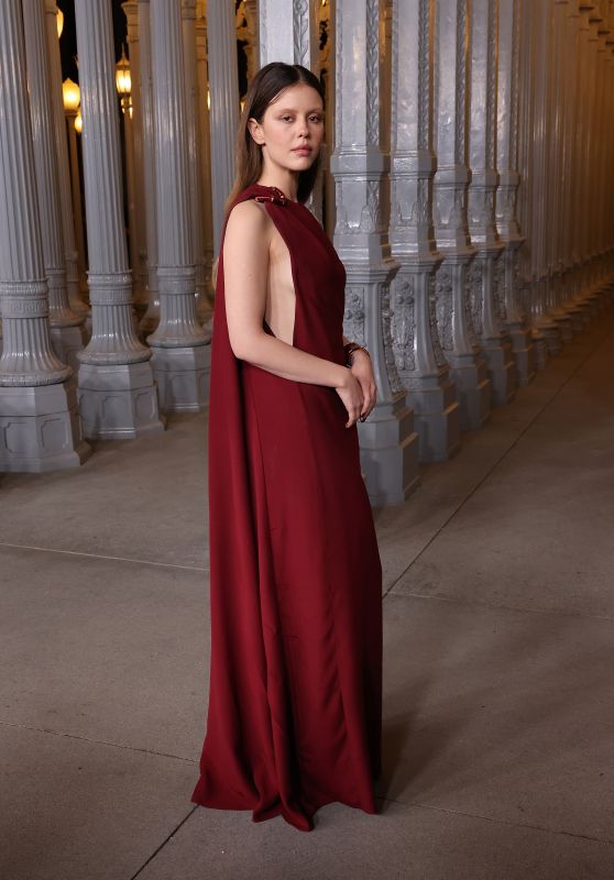 Mia Goth Shines in Custom Gucci Gown at LACMA Gala 2024