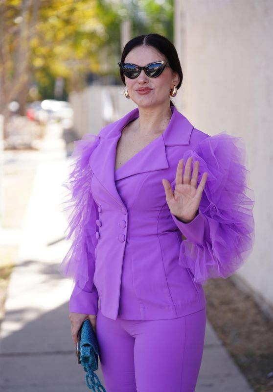 Natasha Blasick and Maryna Duvon Spread Sunshine Outside Armani Wells 34th Anniversary Bash in Studio City 11-08-2024