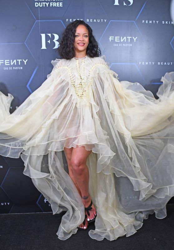 Rihanna Stuns in Zimmermann Yellow at Historic Fenty Beauty Barbados Launch