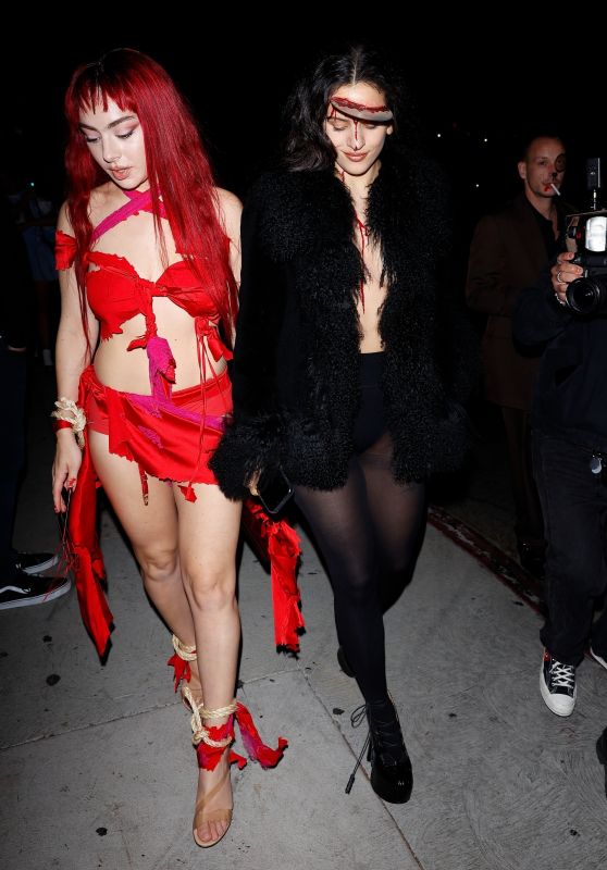 Rosalía and Charli XCX Bring Glam to Kendall Jenner’s Halloween Party in LA [10-31-2024]