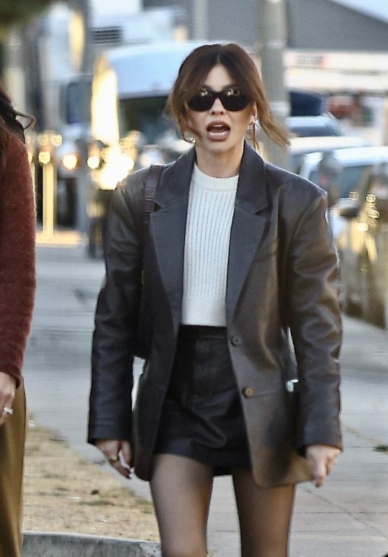 Sarah Hyland Turns Up the Heat in Leather Look for Friends