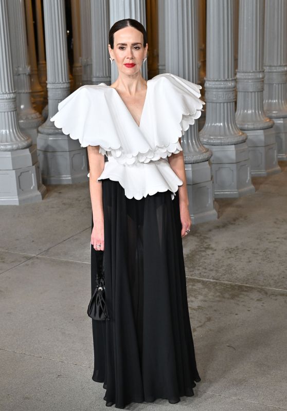 Sarah Paulson Stuns in Dramatic Ensemble at LACMA Gala 2024