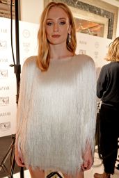 Sophie Turner Stuns in Ethereal White Dress at Harper