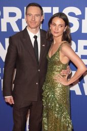 Alicia Vikander Stuns in Custom Louis Vuitton Emerald Gown at BIFA 2024