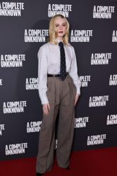 Elle Fanning Attends "A Complete Unknown" Photocall in London