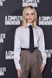 Elle Fanning Attends "A Complete Unknown" Photocall in London