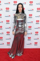 Katy Perry Dazzles in Silver at iHeartRadio Jingle Ball 2024