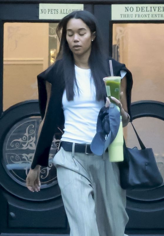 Laura Harrier Visits Hair Salon After Addressing Shameik Moore’s Post – 12.28.2024