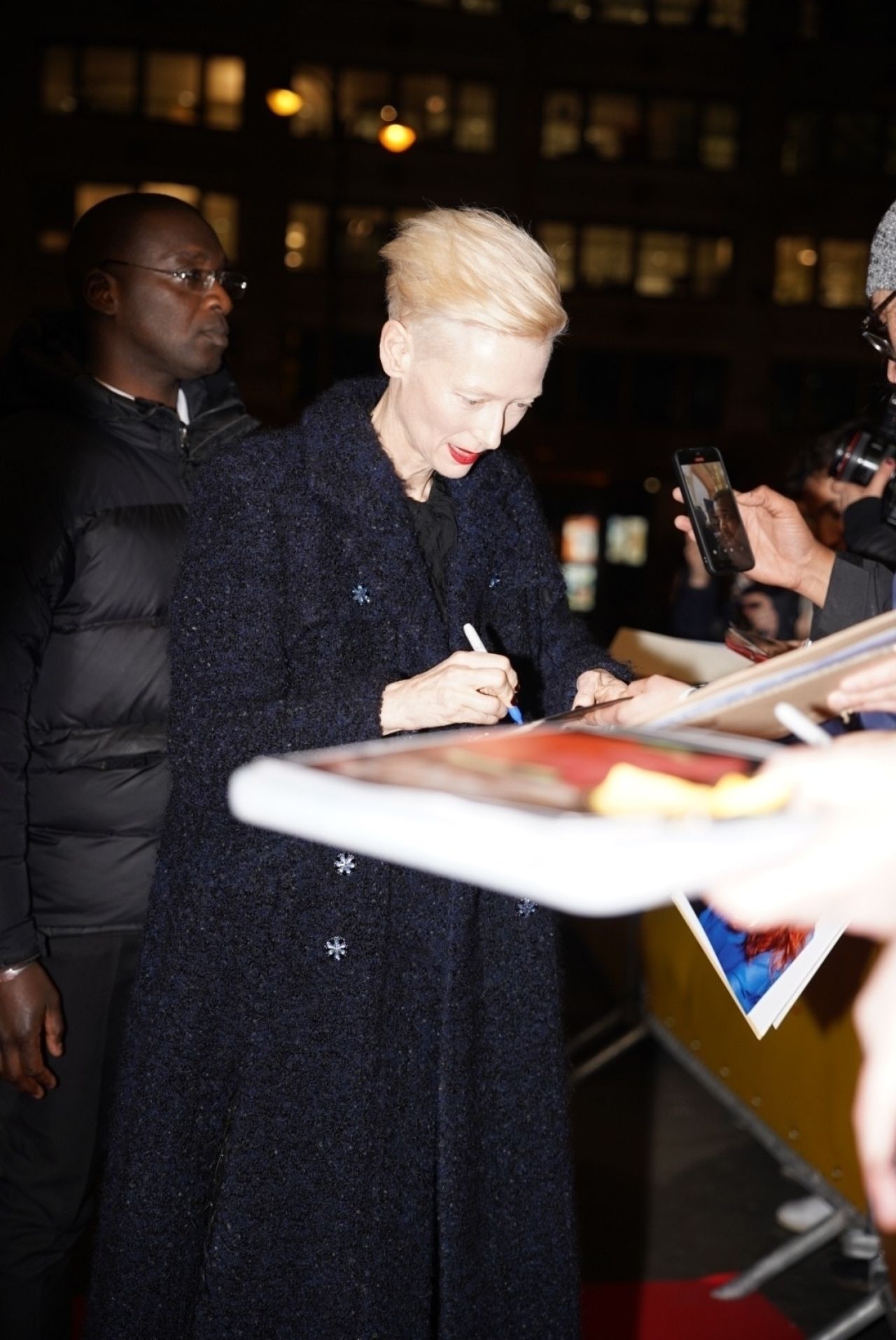 Tilda Swinton Greets Fans at 'The Room Next Door' Screening in Paris