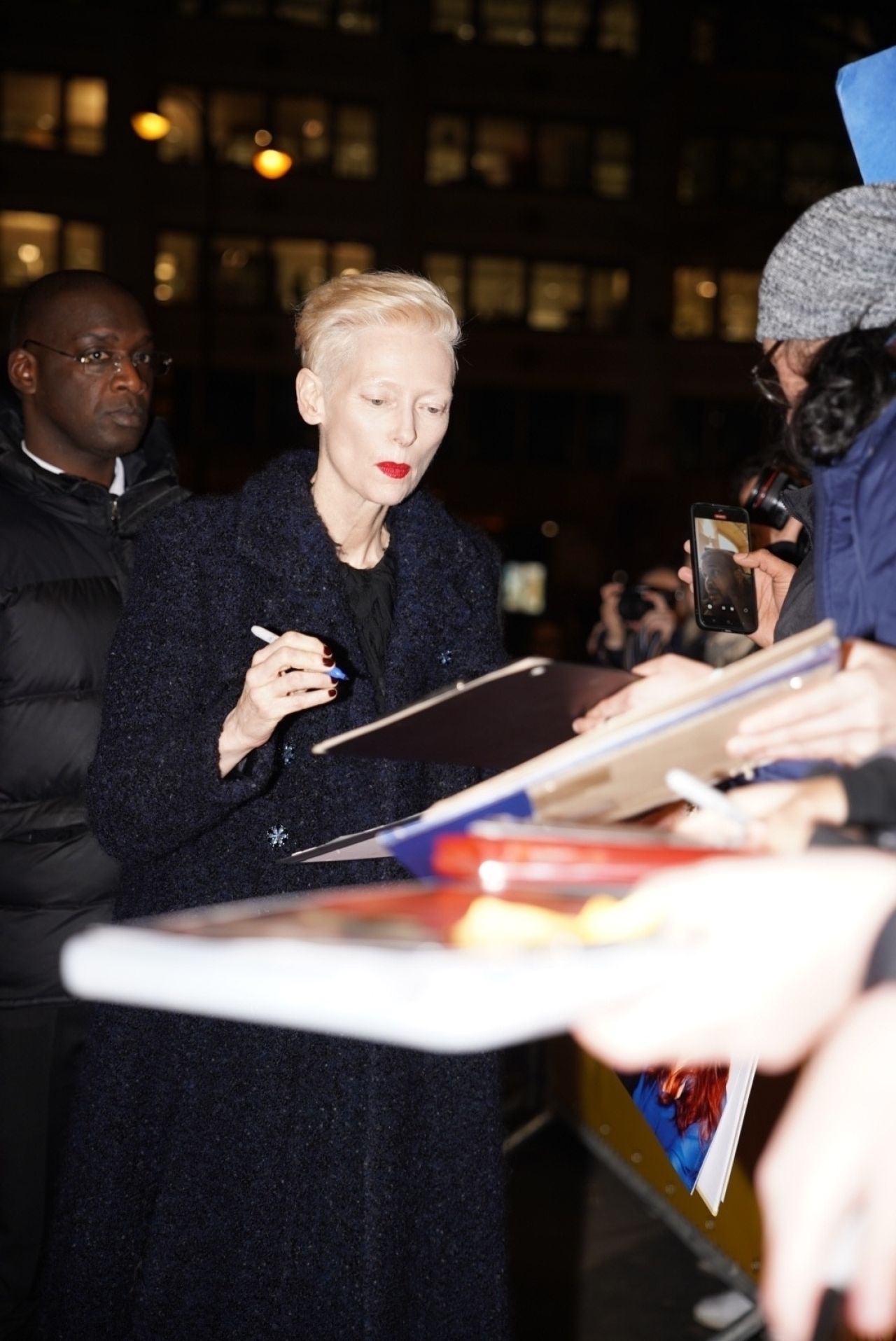 Tilda Swinton Greets Fans at 'The Room Next Door' Screening in Paris