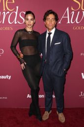 Adria Arjona Stuns at 2025 Golden Globes WWD Style Awards