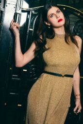 Alexandra Daddario Stuns in Head-to-Toe Dior at Paris Haute Couture Show