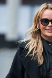 Amanda Holden Spotted in Black Leaving Global Radio Studios 01.15.2025