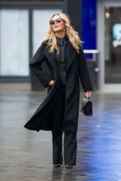 Amanda Holden Spotted in Black Leaving Global Radio Studios 01.15.2025