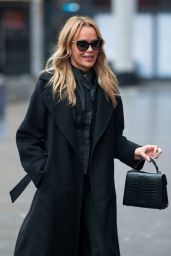 Amanda Holden Spotted in Black Leaving Global Radio Studios 01.15.2025