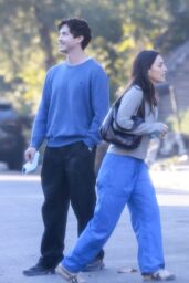 Analuisa Corrigan and Logan Lerman Arrive at Friend’s House: 01 12 2025
