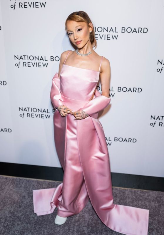 Ariana Grande Dazzles in Custom Loewe at National Board of Review Awards 01-07-2024