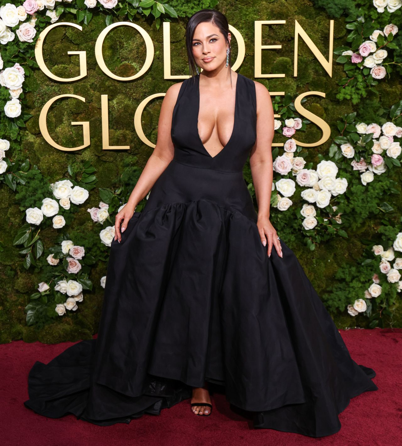 Ashley Graham at Golden Globes 2025 • CelebMafia