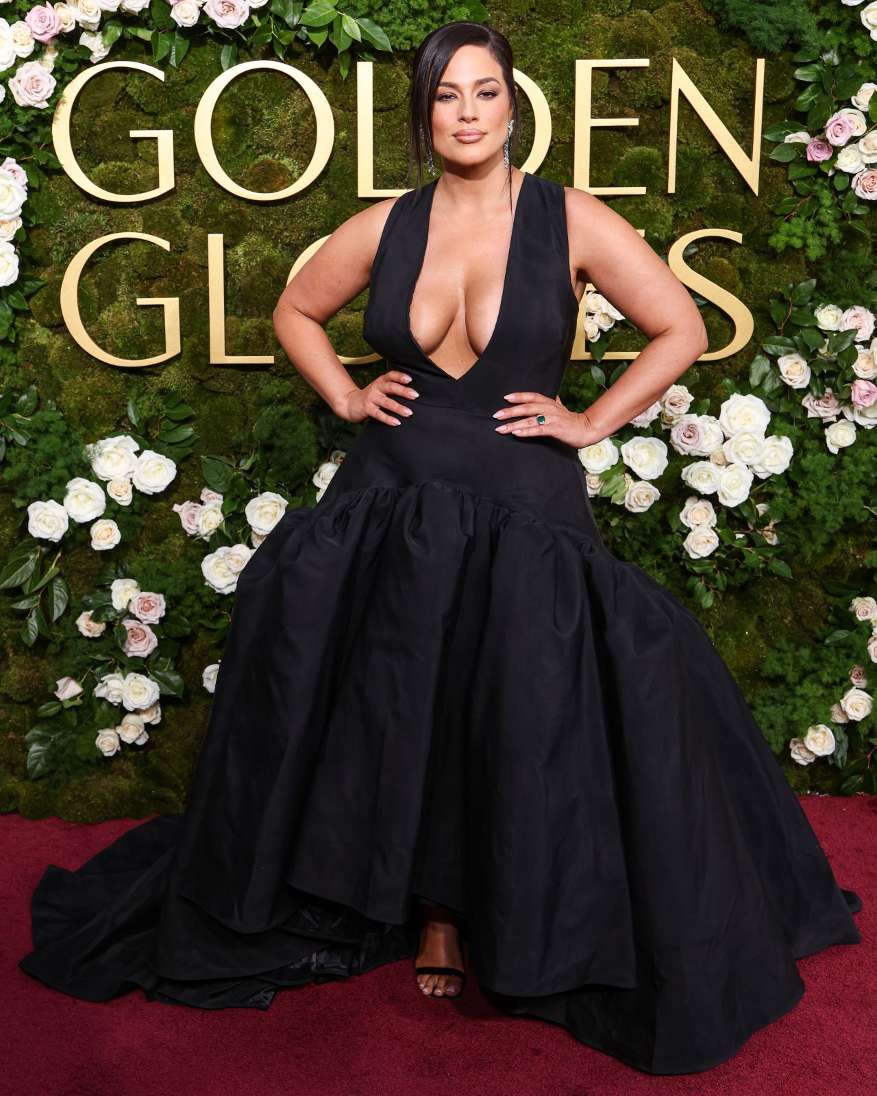 Ashley Graham at Golden Globes 2025 • CelebMafia