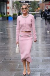 Ashley Roberts Steps Out in Pink at Heart Radio - 01 07 2025