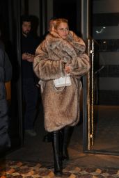 Caroline Daur Spotted in Chic Fur Coat at Costes Hotel - 01.21.2025