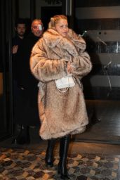 Caroline Daur Spotted in Chic Fur Coat at Costes Hotel - 01.21.2025