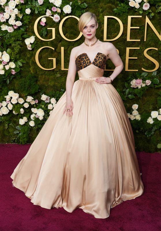 Elle Fanning’s Cartier Elegance & Balmain Glam at the 2025 Golden Globes