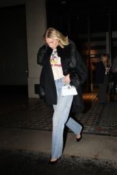 Elsa Hosk Wears Vintage Chic at Costes Paris Evening 01.28.2025