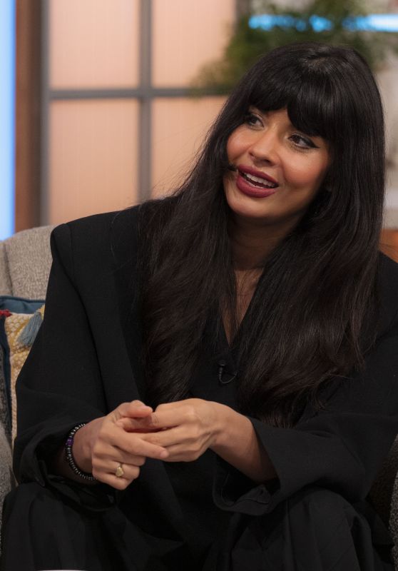 Jameela Jamil Appears on Lorraine TV Show in London 01.10.2025