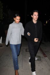 Jasmine Tookes and Juan David Borrero Enjoy a Romantic Dinner Date in Santa Monica 03 01 2025