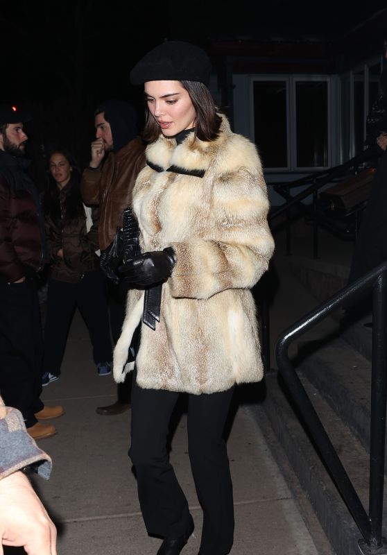 Kendall Jenner Rocks Balenciaga Fox Coat During Luxe Aspen Dinner Date