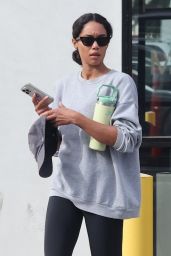 Laura Harrier Enjoys Pilates Class in Los Feliz 01.22.2025