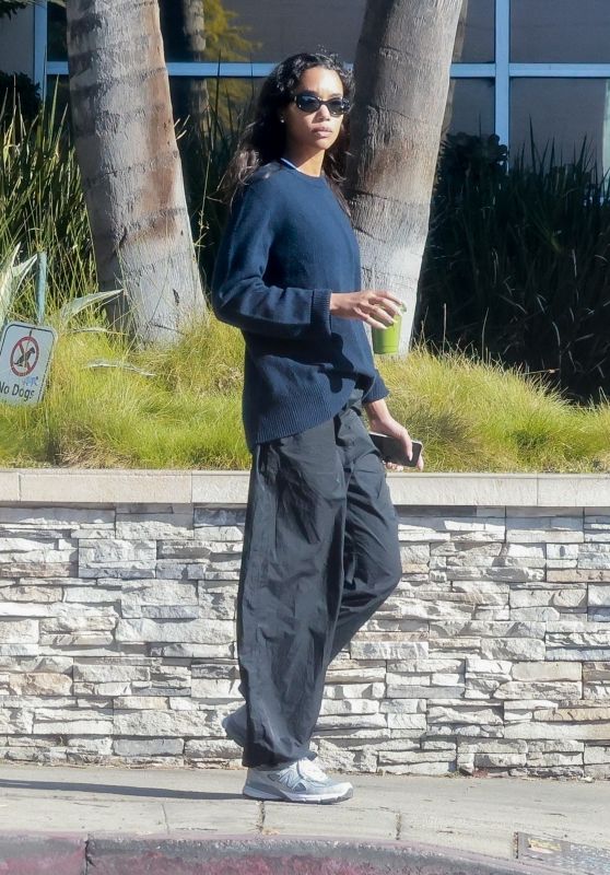 Laura Harrier Keeps it Casual Chic on Los Feliz Juice Run 01.13.2025