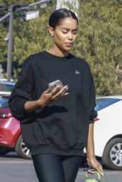 Laura Harrier Keeps It Casual While Picking Up Juice in Los Feliz 01 11 2025