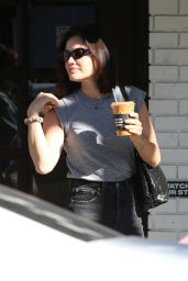 Lucy Hale Spotted Grabbing Iced Coffee in LA 01.24.2025