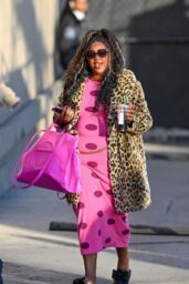 Nicole Byer Arrives at Jimmy Kimmel Live for "Why Won’t You Date Me?" Promotion 01 15 2025