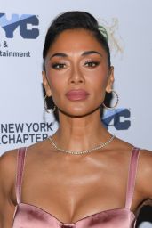 Nicole Scherzinger Shines in Pink Satin at NYC Event
