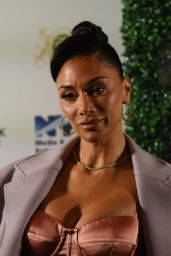 Nicole Scherzinger Shines in Pink Satin at NYC Event